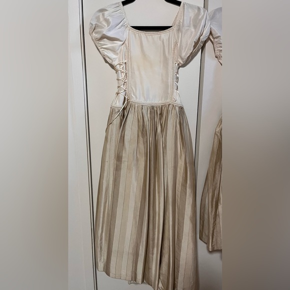 Elegant Cream with a tint of gold Satin Dress
